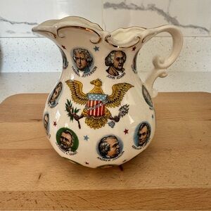 Vintage Chadwick-Miller U.S. President Memorabilia Porcelain Pitcher 1965